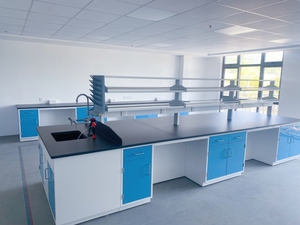Laboratorium-Eilandtafels Met Gemonteerde Planken Drugsinspectie Laboratoriumbanken Laboratoriummeubilair - Product Image 6