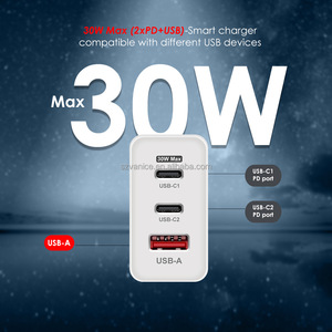 Caricabatterie USB Tipo C 30W con Spina EU/US/UK, Ricarica Rapida PD 3.0 per <span class=keywords><strong>Samsung</strong></span>/Xiaomi, Ricarica Veloce 30W - Product Image 6