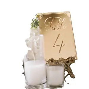 Luxury Golden Royal Wedding Table Number For Table Decoration