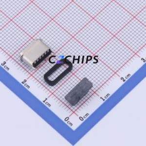 TYPE-C 6PFS LTH6.45 IPX8 USB Connector SMD Connector ( Connector Type: Type-C )( Protocol Standard: USB 3.1 )( Gender: Female ) - Product Image 2