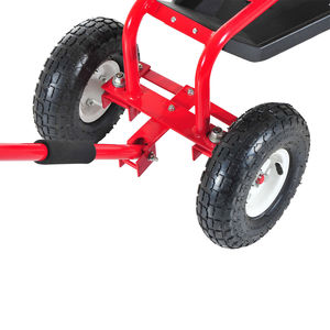Tabouret de jardin ajustable, chariot sur roues, siège de travail, Scooter robuste avec poignée de direction extensible - Product Image 3