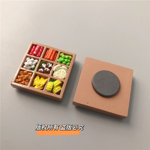 Creative Simulation Food Fridge Sticker Mini Kitchen Kitchenware <b>Miniature</b> World Model Magnetic Home Accessories - Product Image 4