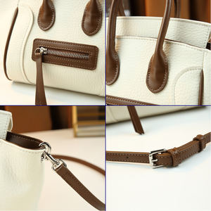 Sac fourre-tout color block motif <span class=keywords><strong>smiley</strong></span>, grain litchi, style rétro, spacieux, pour femme - Product Image 6