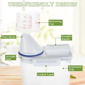 Seau à riz épaissi en gros, boîtes hermétiques anti-humidité, pots de rangement domestiques en plastique de qualité alimentaire pour l'épicerie et la maison - Product Image 2