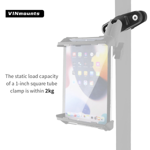 VINmounts 1" Ball Square Tube Clamp Base, 3" Wide Flat Bar/Rod <b>Mount</b>, RAM-Compatible Monitor Bracket VIN-CD-CCB-1 - Product Image 4