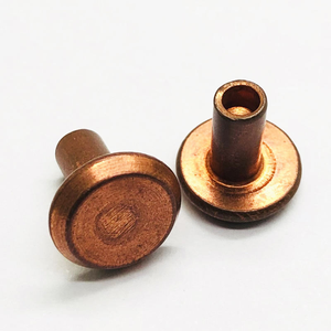 Remache de cobre pequeño de 8 mm con cabeza plana, chapado en oro, personalizable por OEM. - Product Image 1