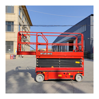Plateforme élévatrice à ciseaux automotrice GTJZ0810, 8 m, 450 kg, plateforme de travail aérienne électrique étroite, hauteur de travail 9,8 m
