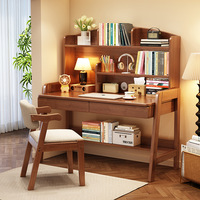 Bureau en bois massif, établi long de ménage, bureau d'étude, bureau, bureau d'écriture, chambre d'étudiant, bureau d'étude, bureau d'ordinateur