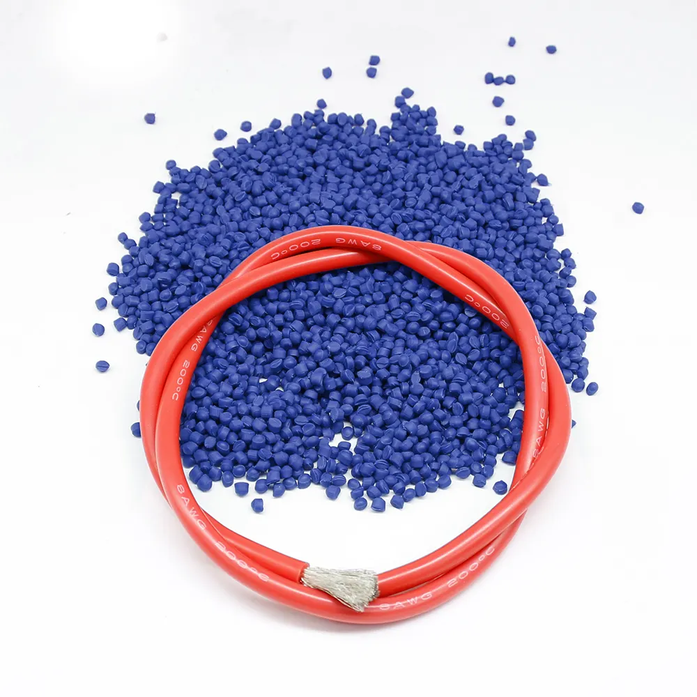 Gránulos de silicio resistentes a altas temperaturas precio gránulos compuestos de silicona materia prima de silicona para funda aislada de cable