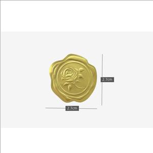 Vente <span class=keywords><strong>en</strong></span> gros 2.7cm or <span class=keywords><strong>relief</strong></span> tridimensionnel autocollants concaves rétro peinture au feu autocollant d'étanchéité or - Product Image 2