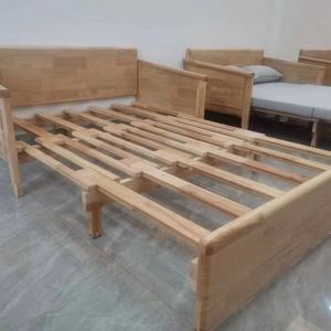 Canapé-lit pliable en bois massif, double usage, multifonctionnel, pour salon, petit appartement, lit simple amovible pour s'asseoir et dormir - Product Image 5