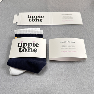 Étiquette personnalisée en carton imprimé avec logo pour emballage de <span class=keywords><strong>chaussettes</strong></span>, manchon personnalisé pour <span class=keywords><strong>chaussettes</strong></span> - Product Image 2