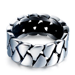 Bagues Vintage pour homme et femme, bijoux <span class=keywords><strong>en</strong></span> acier inoxydable, large bande, style cubain, haute qualité, <span class=keywords><strong>prix</strong></span> <span class=keywords><strong>d</strong></span>'usine, offre spéciale - Product Image 3