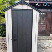 Abri de jardin KENDA OEM à double paroi en PP 5x3 pieds, certifié GRS, en matériaux recyclés, garantie 10 ans, résistant aux typhons de niveau 11, pour l'éco-responsabilité