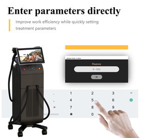 جهاز إزالة الشعر بليزر ديود ثنائي الصف المزدوج الجديد 3 أطوال موجية من التيتانيوم من التيتانيوم من نوع 108 نانومتر - Product Image 3