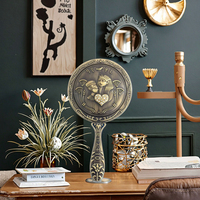 Miroirs à main vintage en métal de haute qualité, placage antique, couleur et forme personnalisées, décoration d'intérieur sur le thème des fées, cadeaux à prix réduit