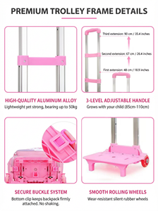 Sac <span class=keywords><strong>à</strong></span> dos <span class=keywords><strong>à</strong></span> <span class=keywords><strong>roulettes</strong></span> <span class=keywords><strong>licorne</strong></span> 3-en-1 pour filles, <span class=keywords><strong>cartable</strong></span> <span class=keywords><strong>à</strong></span> <span class=keywords><strong>roulettes</strong></span> pour enfants, Mochilas Escolares Con Ruedas Sac <span class=keywords><strong>à</strong></span> Dos - Product Image 3