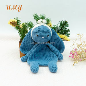 Mantas <span class=keywords><strong>Doudou</strong></span> de <span class=keywords><strong>conejo</strong></span> de peluche, juguete de ganchillo para bebé, regalo para bebé, <span class=keywords><strong>conejo</strong></span> de punto - Product Image 3