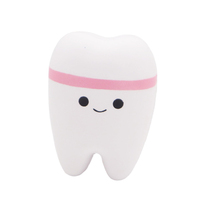 Cadeaux promotionnels en mousse PU personnalisée en forme de grande dent à montée lente Squishies anti-stress balle à presser jouets pour enfants et adultes