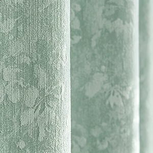 Tende Oscuranti Jacquard con Motivo Floreale Stile Downton Abbey, Verde Salvia, Drappeggi Plissettati alla Francese per Soggiorno, Vendita all'Ingrosso al Metro - Product Image 4