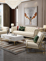 Canapé d'angle en similicuir de style luxueux, design en forme de L avec pieds en acier inoxydable, rembourrage en éponge, canapé moderne pour salon