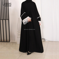 Abaya Negra de Ramadán para Mujer, Ropa de Oración Árabe Islámica de Dubái, Vestidos Musulmanes para Mujer, Kebaya, Caftán, Túnica Musulmana Femenina