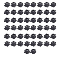 Balustres carrés modernes en fer noir satiné de 1/2 pouces Chaussures plates Escalier Intérieur Vis Balustrades Mains courantes Revêtement en poudre