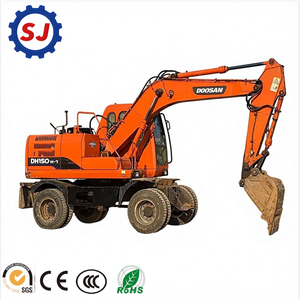 Excavadora de Ruedas Usada Doosan DH150 W-7, Maquinaria de Segunda Mano en Venta, en Buenas Condiciones, Directamente del Fabricante en China - Product Image 1