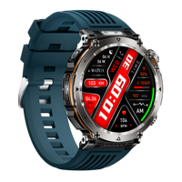 Montre connectée sportive 2026 HT30 avec lampe de poche, étanche IP68, écran rond, appels Bluetooth, suivi de santé, FitCloudPro, chargement magnétique