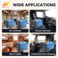 Chauffage d'air horizontal diesel tout-en-un OkyRie AX52H 5KW 12V 24V 220V pour camion, camping-car, fourgonnette, bateau, caravane