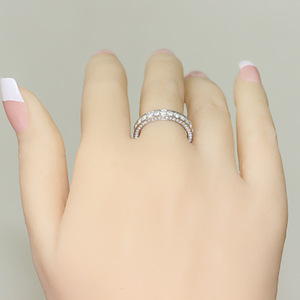 Anello dal Design a Fascia Intera, Stile Semplice, Anello da Dito per Donne - Product Image 3