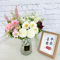 Bouquet de fleurs artificielles en soie pour salon, table à manger, mariage, maison, hôtel, bureau, chambre à coucher, décoration
