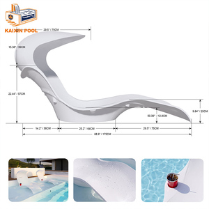 Tumbona de Diseño para Exteriores, de Fibra de Vidrio, Resistente al Agua, para Piscina o Playa - Product Image 2