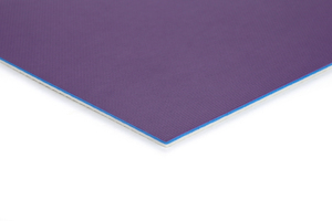 Pavimento Sportivo in PVC Certificato ITTF A-14145 ad Alta Densità con Trattamento E-SUR, Texture Intrecciate, Colori Rosso/Blu/Viola per Tavoli - Product Image 6