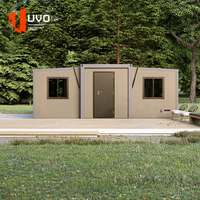 Maison conteneur extensible de 20 pieds, préfabriquée, modulaire, portable, à ossature en acier, isolée, moderne, pour hôtel, villa, chalet de vacances, jardin