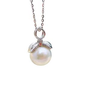 Accesorio de Plata S925 para Colgante, Soporte Vacío para Collar, con Cuentas Redondas Planas de 11-16 mm, Fornituras de Joyería de Plata-30941 - Product Image 5