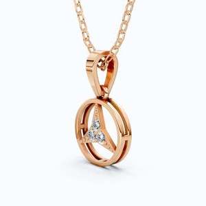 Real Diamond Pendant <b>Necklace</b> 18K Gold Certified Fine Jewelry for Women Wholesale OEM Manufacturer Supplier - Product Image 2