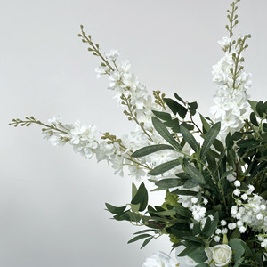 Arche de fleurs artificielles en soie de haute qualité, couleurs mélangées, avec support, pour décoration d'événements romantiques et de mariages, en vente - Product Image 5