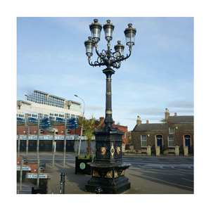 Ngoài Trời Đường Phố Trang Trí Lớn Sang Trọng Rèn Sắt Đúc Sắt Victoria Đèn Bài Với Người Phụ Nữ Bức Tượng - Product Image 3
