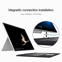 Keyboard nirkabel magnetis, dengan Trackpad & lampu latar untuk Microsoft Surface Pro 8 / 9 / X