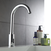 Robinet de lavabo à infrarouge automatique à capteur intelligent de style moderne Robinet d'évier sans contact à montage sur pont pour salle de bain