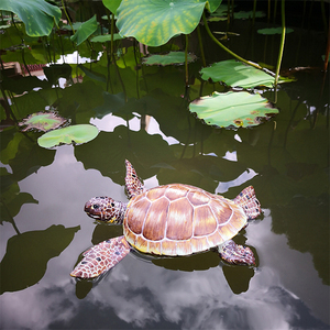 Sculpture flottante en résine faite à la main et peinte à la main en forme de tortue pour <span class=keywords><strong>jardin</strong></span> et étang - Product Image 2
