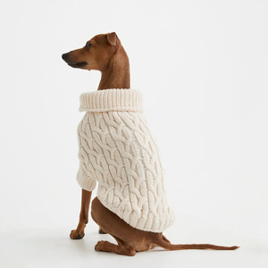 Qiqu Pet Supplies Custom New Designer Turtleneck Cable knit Dog jumper para <span class=keywords><strong>galgo</strong></span> <span class=keywords><strong>italiano</strong></span> Whippet Greyhound Sweater <span class=keywords><strong>Ropa</strong></span> - Product Image 2