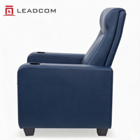 Fauteuil de cinéma commercial Leadcom LS-829A Glider Wall Hugger en cuir véritable avec porte-gobelet intégré
