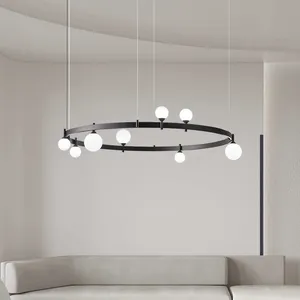 Lampada pendente moderna orbita sfera di vetro da soggiorno a soffitto luci sospese ristorante Hotel camera da letto luce Include lampadina a LED