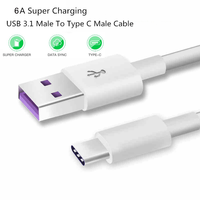 Câble USB Type C tressé en PVC 6A 0,8M/1,5M/1,8M 8 fils, charge rapide PL, cordon de données pour téléphone portable et PC