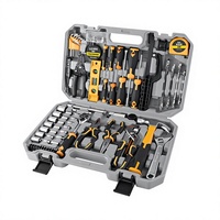 Boîte à outils ménagers de 139 pièces, ensemble complet d'outils de réparation familiale, tournevis électrique, ensemble complet en PPTPR et acier au carbone