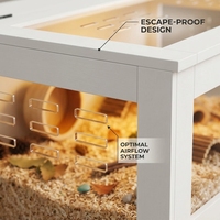 Cage à hamster de style mobilier moderne personnalisée avec armoire de rangement et panneau en acrylique pour habitat d'animaux de petite taille