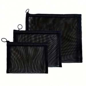 A4 A5 A6 Nylon Mesh Cosmetic Bag <b>Set</b> Transparent Mesh <b>Pencil</b> <b>Case</b> Bag - Product Image 1