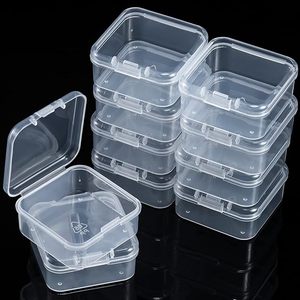 กล่องเก็บของพลาสติกใส PP รีไซเคิลได้ ขนาดเล็ก ทรงสี่เหลี่ยม ฝาเปิดปิดแบบพลิก สำหรับเก็บแหวนและเครื่องประดับ - Product Image 1